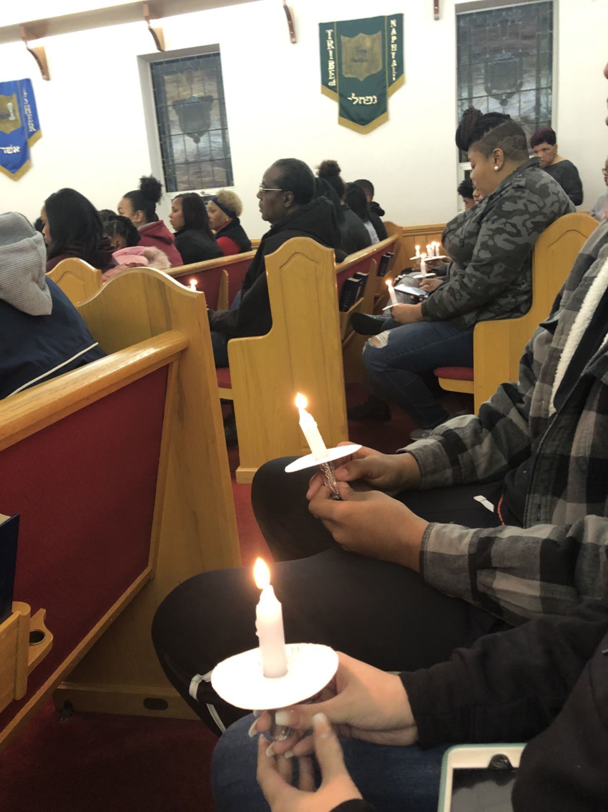 Jalen lit candles
